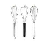3 Pezzi In Acciaio Inossidabile For Agitare Le Uova, Sbattere Il Frullino | Frusta For Burro E Panna Da Cucina(10 inch)