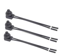 3 pezzi Interruttore a pulsante da 12 V, impermeabile, autobloccante, interruttore a pressione, pulsanti di commutazione ON/OFF SPST, mini interruttore a pulsante con coperchio in gomma per moto, auto