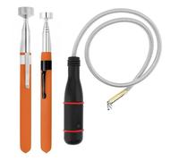 3 Pezzi Kit di Prelievo Magnetico, 8LB/10LB Strumento Portatile a Magnete, 60CM Strumenti di Raccolta Magnetica Flessibile, Asta Magnetica Estensibile per Viti e Dadi per Pickup