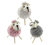 3 Pezzi Kit Fai da Te in Feltro a Forma di Pecora per Artigiani | Lana e Legno, Stile Cartone Carino, per Cappelli e Fasce, Regalo e Attività Manuale