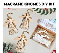 3 Pezzi Kit Fai Da Te per Ornamenti Natalizi in Macramè. Regali di Natale a , Decorazioni per Albero di Natale, con Tutorial e , per le Feste