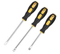 3 Pezzi Kit Rimozione di Graffette per Tappezzeria con Estrattore, Rimuovi Levapunti Graffette, Rimozione Clip Pinza, Rivetti Clip Pinze Fastener Remover Puller Pinza Tool Kit, Manico in Gomma