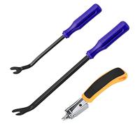 3 Pezzi Kit Rimozione di Graffette per Tappezzeria con Estrattore Strumenti di Rimozione di Graffette da Tappezzeria Attrezzi Rivetti Clip Pinze Fastener Remover Puller Pinza Tool Kit