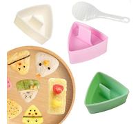 3 Pezzi Kit Sushi Onigiri Form Sushi Maker Sushi Mold Stampo per Onigiri Formina per Palline di Riso Sushi Stampo Pressa Triangolare per Sushi Onigiri per Ristorante,Campeggio,Famiglia