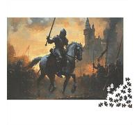 3 Pezzi Knight on Horse Set Di Biancheria Da Letto Stampa 3d in Microfibra Con Chiusura A Strappo Medieval Battle Scene Decorazione Per La Camera Da Letto Per Ragazzi E Ragazze 70x50cm/1000pcs