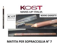5 Pezzi Kost Make Up Italia MATITA SOPRACCIGLIA N°7 Chiaro C/Pettine Separatore