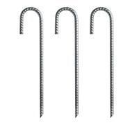 3 pezzi L/Ushape trampolini Rebars paletti in acciaio zincato ancoraggio a terra Paesaggio Giardino Pali Tenda Chiodi di Fissaggio Piolo Tenda da Campeggio Piolo