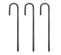 3 pezzi L/Ushape trampolini Rebars paletti in acciaio zincato ancoraggio a terra Paesaggio Giardino Pali Tenda Chiodi di Fissaggio Piolo Tenda da Campeggio Piolo