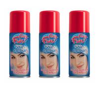 3 PEZZI LACCA SPRAY PER CAPELLI COLORE ROSSO 100 ML TEMPORANEO COSPLAY CARNEVALE