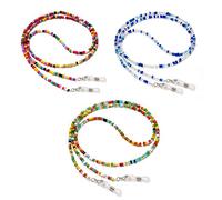 3 pezzi Laccio Occhiali Catena di occhiali Cinturino Catena Occhiali Sole Perline Catenine cordini Occhiali Lettura per Sport Donna Uomini Bambini 3 pezzi stile3