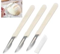 3 pezzi Lama per pane, incisore per pane, Strumenti portatili per pasta madre Lama per pane Strumento per segnare il pane con righello graduato Strumenti per le torte Strumenti per la panificazione