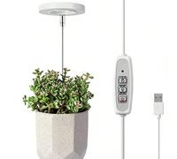 3 Pezzi Lampada per la crescita delle piante, 48 LED a spettro completo per la crescita delle piante in ambienti interni, altezza regolabile, piccola luce di crescita Halo con base, 3 spettri selezion