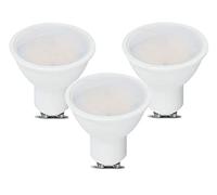 LEDLUX 3 Pezzi Lampade Led Faretto GU10, 10W 1000 Lumen, 110° Diffusore Opale Garanzia 5 Anni (Bianco Caldo 3000K)
