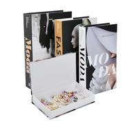 3 Pezzi Libri Falsi Decorativi, Set di Libri Finti con Coperchio Magnetico, LMS 3 Misure Scatola Libri Decorativa, Libri in Finto per Decorazione Domestiche, Decorazione di Libri di Simulazione