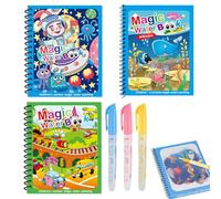 3 Pezzi Libro Magico ad con Acqua da Colorare, Magic Water Drawing Book, Libro di Pittura ad Acqua per Bambini, Libro da Colorare, Water Book da Disegno,verde