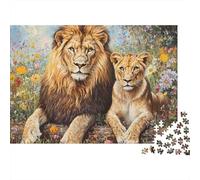 3 Pezzi Lion And Cub Set Di Biancheria Da Letto Stampa 3d Morbida Microfibra Con Chiusura A Strappo Wildlife Painting Style Decorazione Per La Camera Da Letto Per Bambini,Ragazzi E Ragaz 70x50cm/1000p