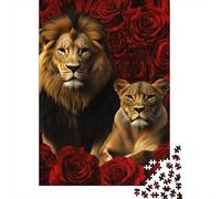 3 Pezzi Lion And Lioness Set Di Biancheria Da Letto Con Stampa 3D in Microfibra Con Chiusura A Strappo Wild Animal Art Style Per Tutte Le Stagioni Per Bambini,Ragazzi E Ragaz 70x50cm/1000pcs