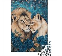 3 Pezzi Lion And Lioness Set Di Biancheria Da Letto Stampa 3d in Microfibra Copripiumino Con Cerniera Romantic Wildlife Art Per Tutte Le Stagioni Per Bambini,Ragazzi E Ragaz 70x50cm/1000pcs