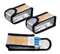 3 Pezzi Lipo Battery Safe Bag, Lipo Batteria Protezione Borsa, Custodia Per Batteria Al Litio Lgnifuga, Antifuoco Antiesplosione Batteria Protezione Borsa,per Ricarica e Trasporto Sicuri(12.5x6.5x5cm)
