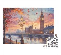 3 Pezzi London Skyline Set Di Biancheria Da Letto Con Stampa 3D Morbida Microfibra Copripiumino Con Cerniera Autumn Cityscape Art Decorazione Per La Camera Da Letto Per Ragazzi E Ragazze 70x50cm/1000p