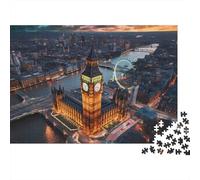 3 Pezzi London Skyline Set Di Biancheria Da Letto Stampa 3d in Microfibra Con Chiusura A Strappo Cityscape Night View Per Tutte Le Stagioni Per Bambini,Ragazzi E Ragaz 70x50cm/1000pcs