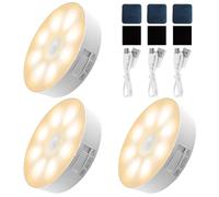 3 Pezzi Luce Notturna Sensore Movimento,Luci Armadio LED con Sensore