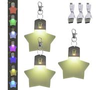 3 Pezzi Luce Per Borsa, Luce Per Borsetta, Lucis Ricaricabili Borsette Da Donna, Luces Notturna Luminosa Da Appendere Alla Borsa, Portachiavi LED Borsas Con Sette Colori, Mini Lampada A Led Borsas(B)