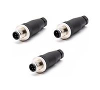 3 Pezzi M12 Connettore 4 Pin A Codice Diritto Vite Giunto Non schermato Femmina 4 Pin M12 Connettore Connettore Attuatore Aviazione Spina, Connettore M12 4 Poli IP67 Impermeabile (Maschio)