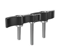 3 pezzi M4 X 10-25 mm T-Type manopole regolabili maniglia leva di serraggio sgancio rapido bloccaggio bullone rotante nero/rosso (M4*15 mm-nero)(M4*25mmblack)