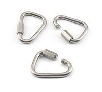 (3 Pezzi) M8 Delta Quick Link 304 Acciaio Inox Triangolo Moschettone Heavy Duty Catena Connettore Vite Blocco Quicklink