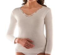 3 Pezzi Maglia Donna Liabel 5321 1046 Donna Manica Lunga con inserto in pizzo
