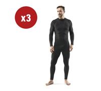 3 PEZZI MAGLIA TECNICA "WRK302" NERA CON COLLO A LUPETTO, TG L/XL - WRK