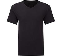 3 Pezzi - Maglietta Intima Uomo LT1011 Scollo a V - T-Shirt in Cotone Elasticizzato Comodo e Traspirante - Nero, XXL