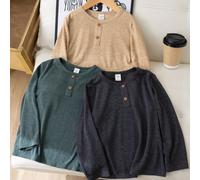 3 pezzi Magliette a maniche lunghe in maglia a girocollo larghe e casual di colore unito per ragazzi e ragazze tra i 10 e i 12 anni, compra 1 e ne hai 2, adatte per scuola, giardino, spiaggia, complea