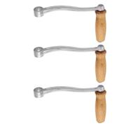 3 Pezzi Manico per Tritacarne Manuale in Legno e Ferro per Cucina | Ricambio a Manovella, Uso Domestico, Portatile e Compatto, per Preparazione Cibi e Insaccatrice