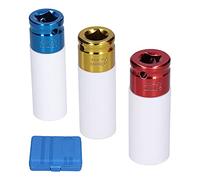 3 pezzi Manicotto pneumatico in acciaio al cromo vanadio Resistente agli urti protettivo Set di prese per la protezione dei pneumatici per auto Moto Strumenti di riparazione