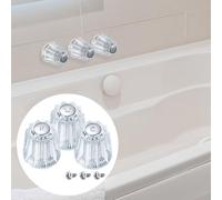 3 Pezzi Manopola Doccia Ricambio Maniglia Rubinetto Vasca Sostituzione Kit