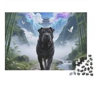 3 Pezzi Martial Dog Set Di Biancheria Da Letto Con Stampa 3D in Microfibra Con Chiusura A Strappo Fantasy Mountain Path Decorazione Per La Camera Da Letto Per Bambini,Ragazzi E Ragaz 38x26cm/1000pcs