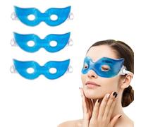 3 Pezzi Maschera Gel per Occhi, Maschera Occhi Gel Freddo Riutilizzabile, Maschera Ghiaccio Occhi a Caldo e Freddo per Occhi Gonfi, Occhi Stanchi, Mal di Testa, Occhiaie, Emicrania