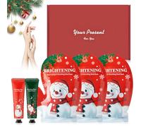 3 Pezzi Maschera Mani Guanti + 2 Pezzi Creme Mani Natale, Maschera Manis Riparatrice, Crema per le Manis, Set Regalo Natale, Nutre E Idrata, Si Prende Cura Delle Tue Manis