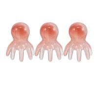 3 Pezzi Massaggiatore per Cuoio Capelluto a Polipo in Resina | Massaggio Delicato, Pressione Distribuita in Modo Uniforme, per Chioma Fini e Cute Sensibile, Bagno e Salone