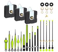 3 Pezzi Mecanismo Reloj de Pared, Movimento Silenzioso Al Quarzo, Movimento Meccanismo Orologio da Parete, con 6 Set Lancette Orologio, per Parti Riparazione Dell'Orologio Parete Sostituzione (20 mm)