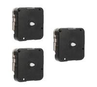 3 pezzi Meccanismo Orologio al Quarzo Silenzioso, Asse Corto 8mm nero | Plastica, Movimento a Batteria Secondi Continui, per Orologi da Tavolo e Parete in Studio