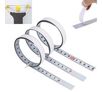 3 Pezzi Metro a Nastro Autoadesivo, Nastro di Misurazione Autoadesivo, Metro a Nastro In Acciaio da 1 M, per Tavoli da Falegnameria Macchine Scrivanie Banconi Bar Pareti (Fronte Centro Retro)