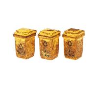 3 pezzi Mini cestino per rifiuti Mini pattumiera Secchio per la raccolta differenziata Ornamento per scena, accessori per mini pattumiera in scala 1/87 Elementi di design paesaggistico