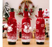 3 pezzi mini copertura in maglia per bottiglia di vino copertura per bottiglia