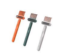 3 pezzi mini pettine spazzola di pulizia, 2-in-1 efficace pettine di pulizia per la rimozione dei capelli, adatto per rimuovere i capelli, pettine massaggio, polvere, pettine per capelli ricci