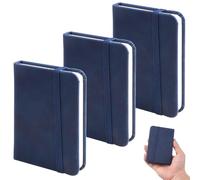 3 Pezzi Mini Quaderni Piccoli da Lavoro, Taccuino A7 Copertina in Morbido PU, Mini Diario con Chiusura Elastico,Totale 300 Pagine, per Giornaliero Lavoro Riunioni Affari, Scolastiche, Ufficio