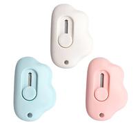 3 Pezzi Mini Taglierino Tascabile Cutter Coltelli Multiuso Retrattile Per Buste Carta Scatola Imballaggio（Blu, Rosa, Bianco）
