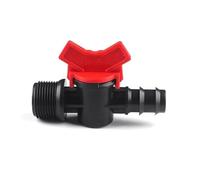 3 pezzi Mini valvola a sfera 1/2" 3/4" filettatura a 8/12 16 20 25 mm Valvole for tubo da giardino Micro irrigazione tubo interruttore acqua controller(3l4In-20PE Valve)